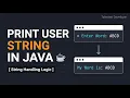 Java Program to Get User Input and Print a String