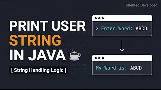 Java Program to Get User Input and Print a String