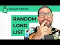 How To Randomize a Long Sequence in Google Sheets