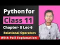 Python for Class 11 Relational Operators Operators in Python Vishal Kumar in Hindi