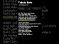 Lagu Tabola Bale✨ #liriklagu #fulllirik #lirik #tabolabale #karaoke