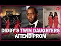 Diddy s twin daughters jessie and d lila attend high school prom amid trial