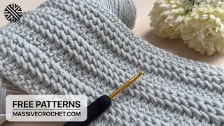 SUPER EASY UNUSUAL Crochet Pattern For Beginners Crochet Stitch For Baby Blanket Bag Scarf 