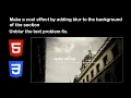 Blur background without effecting the text HTML CSS Tutorial