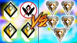 Valorant: 3 Radiant VS 5 Bronze Players, But the Radiant CANT USE ABILITIES! - Who Wins?