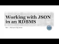 SQL Real Fast Working with JSON in MS SQL Server