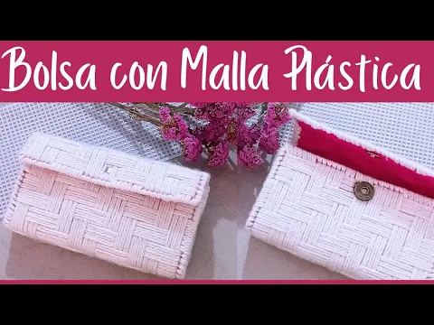 Download MP3 ELEGANTE y Sencilla // Como HACER esta BOLSA DE MALLA PLÁSTICA // Tejer en plastic CANVAS