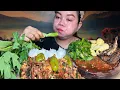 Menu Desa,cumi isi tahu cabe gendot rica rica sambal kencur ikan asin ketumbar,Lalaban MUKBANG 
