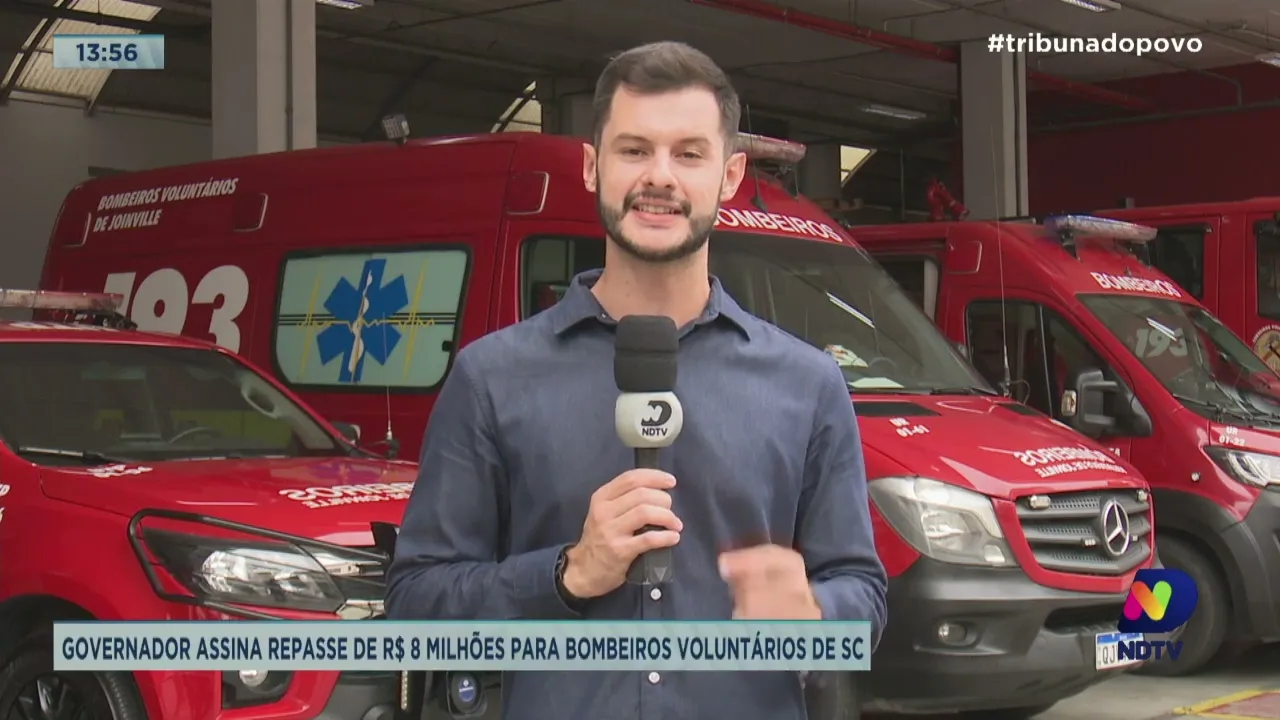 Governador assina repasse de R$ 8 milhões para Bombeiros Voluntários de SC