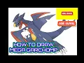 HOW TO DRAW MEGA GARCHOMP FROM POKEMON ANIME DRAWING