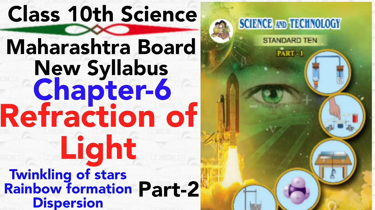 part-2 ch-6 Refraction of light class 10 science-1 maharashtra board new syllabus Rainbow formation