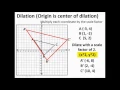 Dilations of Figures on a Coordinate Plane