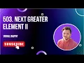 503 Next Greater Element II Brute force Optimal Solution Using Stack Vishal Rajput