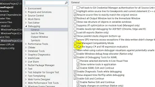 How to Disable Break Mode page in Visual Studio