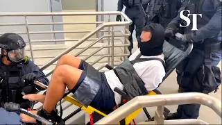 assault rate in singapore prisons up since 2019 spear officers demo response to a violent inmate