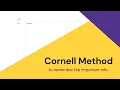 Cornell Method of Notetaking