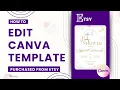 How to Edit a Canva Template purchased from Etsy Easy Step-by-Step Guide