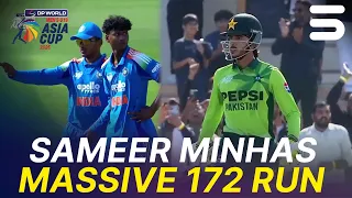 sameer minhas massive 172 runs pakistan u 19 vs india u 19 sf 2 asia cup mens u 19 zi1s