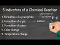 5 Signs Of A Chemical Reaction - How To Identify Chemical Changes Chemistry Study Guide