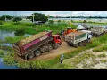 Download Lagu Perfectly Start Project Using 25.5T Dump Truck Fill Land and Dozer SHANTUI Paving New Road, Mix VDO