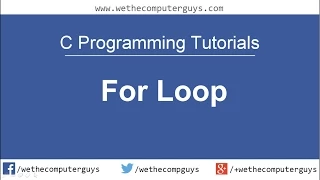 C Programming Language Tutorial-Lect 12 for loop