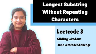 Longest Substring Without Repeating Characters Leetcode 3 Sliding window