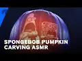 ASMR Pumpkin Carving SpongeBob Patrick Satisfying Slicing Sounds No Talking Paramount