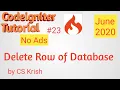 Delete Data in Database using Codeigniter Tutorial in Hindi