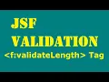 JSF validation f validateLength tag