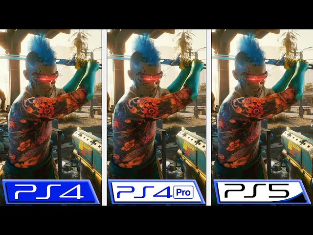 Cyberpunk 2077 | 1.05 Patch Comparison | PS4 - PS4 Pro - PS5