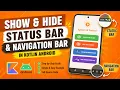 ANDROID - SHOW AND HIDE STATUS AND NAVIGATION BARS TUTORIAL IN KOTLIN