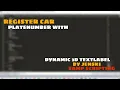 REGISTERCAR PLATENUMBER EITH 3D TEXTLABEL BY JENSKI SAMP SCRIPTING