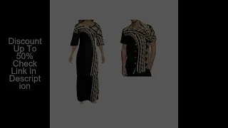 New Design Custom Polynesian Samoan Tribal Tapa Puletasi Tatau Pattern Maxi Dress Round Neck Two Pie