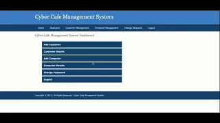 Python Django and MySQL Project on Cyber Cafe Management System