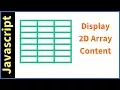 Javascript - How To Display Multidimensional Array Content In JS with source code