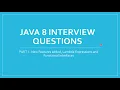 java interview questions and answers lambda expression in java JAVA 8 NEW FEATURES