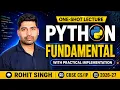 Python Fundamentals in One Shot Class 11 CBSE