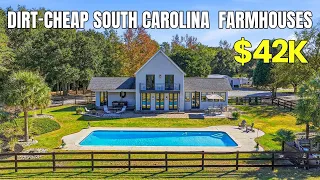 5 DIRT-CHEAP SOUTH CAROLINA FARMHOUSES With LAND Hidden Gems Starting at 42K