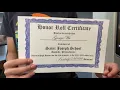 What George did to get Honor Roll Certificate