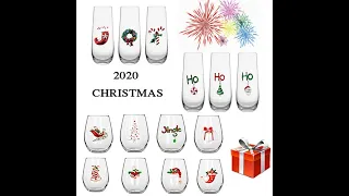 Christmas best seller stemless wine glass