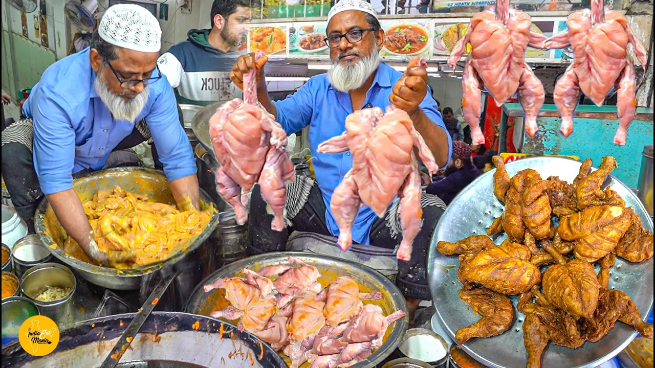 Jama Masjid Ke Rafiq Chacha Ka Full Murga Fry Rs. 500/- Only l Delhi Food Tour