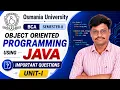 Revise Unit-I OOP Using JAVA in One OU BCA Semester-II