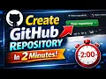 How to Create a GitHub Repository in 2 Minutes Beginner Tutorial