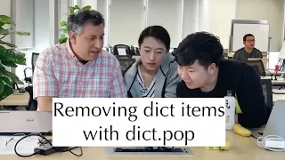 Python standard library Removing dictionary items with dict pop