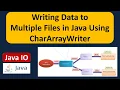 Writing Data to Multiple Files in Java Using CharArrayWriter Java IO Java Tutorial