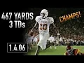 Vince Young 2005 National Championship Highlights 467 Yards 3 TDs 1 4 06 Rose Bowl