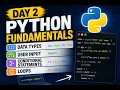 Day 2 - Python Fundamentals Data Types User Input Conditions Loops
