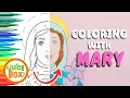 Kids Coloring Book with Mary and Jesus