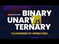 UNARY BINARY and TERNARY Operators in JavaScript