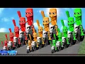 Download Lagu Big \u0026 Small: Tung Tung Tung Sahur vs Red Sahur vs Green Sahur on a motorcycle vs Trains | BeamNG